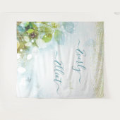 Tenture Guirlande de mariage bleu-vert avec lumières féeri (Devant (Horizontal))