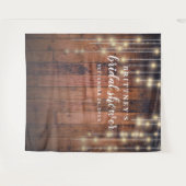 Tenture Guirlande lumineuse en bois rustique pour Baby Sho (Devant (Horizontal))