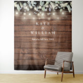 Tenture Guirlande Lumineuse Fond de Photographie de Mariag (En situation)