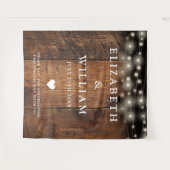 Tenture Guirlande lumineuse Fond de stand photo en bois ru (Devant (Horizontal))