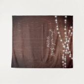 Tenture Guirlande lumineuse rustique foncé pour mariage en (Devant (Horizontal))