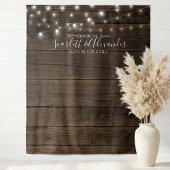 Tenture Guirlande lumineuse rustique pour photobooth de ma