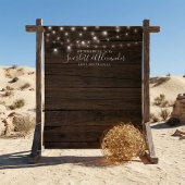 Tenture Guirlande lumineuse rustique pour photobooth de ma