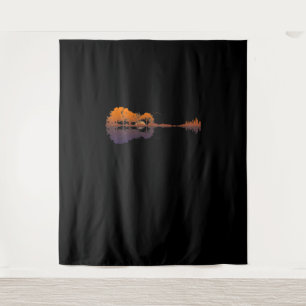Tenture Guitar Lake Shadow Amour Guitare Cadeau Amateurs d