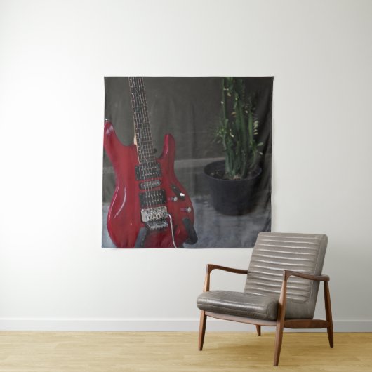 Tenture Guitare acoustique cool (En situation)