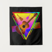 Tenture Guitare colorée rétro (Devant)