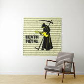 Tenture Guitare de faucheuse ☠️ conception gothique du crâ (En situation)