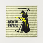 Tenture Guitare de faucheuse ☠️ conception gothique du crâ (Devant)