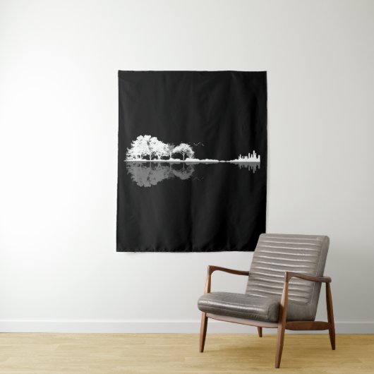 Tenture Guitare naturelle (En situation)