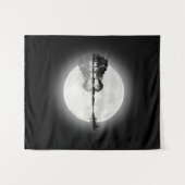 Tenture Guitare naturelle au clair de lune (Devant (Horizontal))