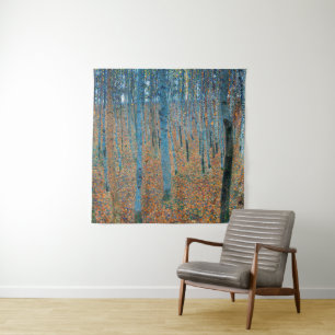 Tenture Gustav Klimt Forêt de hêtres Art fin vintage