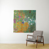 Tenture Gustav Klimt - Jardin de fleurs (En situation (horizontale))