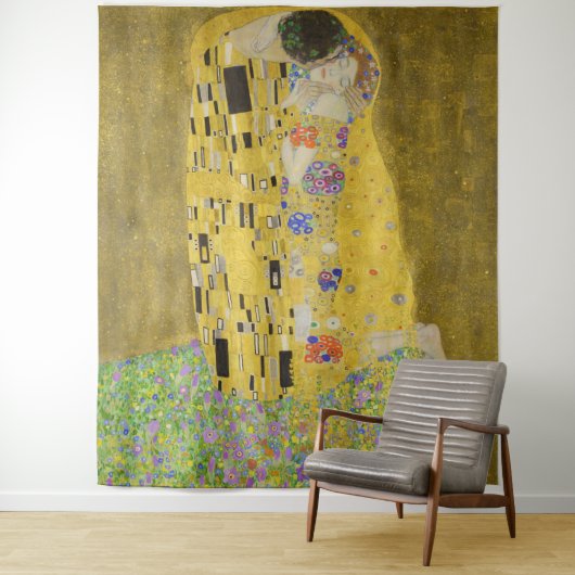 Tenture Gustav Klimt - Le baiser (En situation)