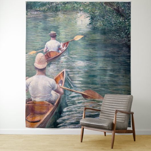 Tenture Gustave Caillebotte - Canoës sur l'Yerres (En situation)