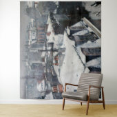 Tenture Gustave Caillebotte - Toits dans la neige (En situation)