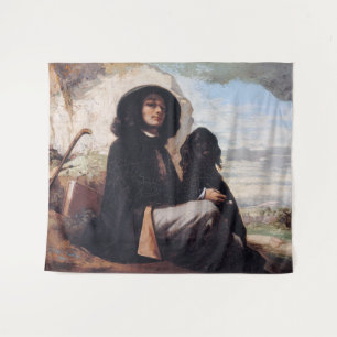 Tenture Gustave Courbet - Autoportrait avec un chien noir