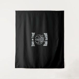 Tenture Hail Satan Pentagramme Chèvre Halloween