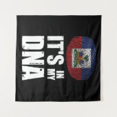 Tenture Haïti c'est dans mon ADN empreintes digitales drap (Devant (Horizontal))