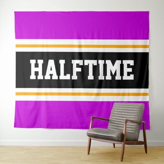 Tenture HALFTIME Athlète rose vif Yellow Black rayures (En situation (horizontale))