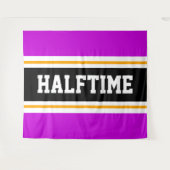 Tenture HALFTIME Athlète rose vif Yellow Black rayures (Devant (Horizontal))