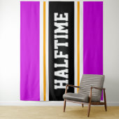Tenture HALFTIME Athlète rose vif Yellow Black rayures (En situation)
