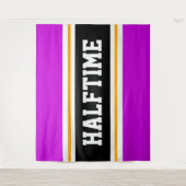 Tenture HALFTIME Athlète rose vif Yellow Black rayures (Devant)