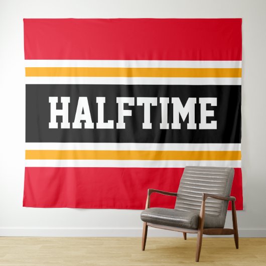 Tenture HALFTIME Bold Sporty Bright Red Black Stripes (En situation (horizontale))