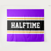 Tenture HALFTIME Fun Athlétisme brillant violet rayures no (Devant (Horizontal))