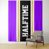 Tenture HALFTIME Fun Athlétisme brillant violet rayures no (En situation)