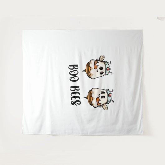 Tenture Halloween Boo Bees Infirmière T-shirt classique (Devant (Horizontal))