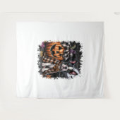 Tenture Halloween Boston Terrier Dog (Devant (Horizontal))