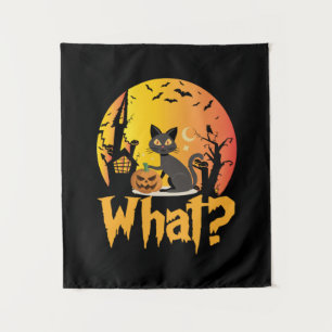 Tenture Halloween Cat What Cat Halloween