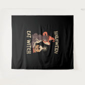 Tenture Halloween Cat Witch (Devant (Horizontal))