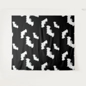 Tenture Halloween chauves-souris noires Motif effroi Éffra (Devant (Horizontal))