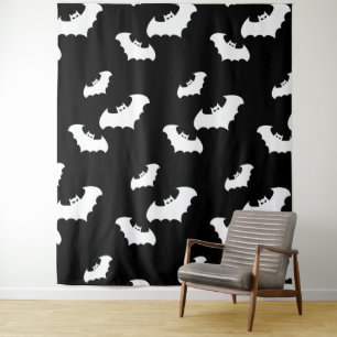 Tenture Halloween chauves-souris noires Motif effroi Éffra