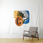 Tenture Halloween citrouille (En situation (horizontale))