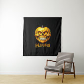 TENTURE HALLOWEEN CITROUILLE SKULL (En situation)