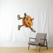 Tenture Halloween Dabbing Jack-o'-lantern Citrouille Hallo (En situation (horizontale))