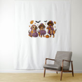 Tenture Halloween Dachshund Chien Ghost (En situation)