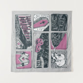 Tenture Halloween de bande dessinée : Illustration amusant (Devant (Horizontal))