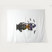 Tenture Halloween de chat noir (Devant (Horizontal))