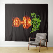 Tenture Halloween de destruction massive Jack-o'-lanterne (En situation (horizontale))