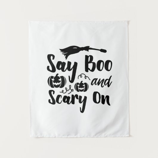 Tenture Halloween Dis Crie Et Effrayant Pour Un Anniversai (Devant)