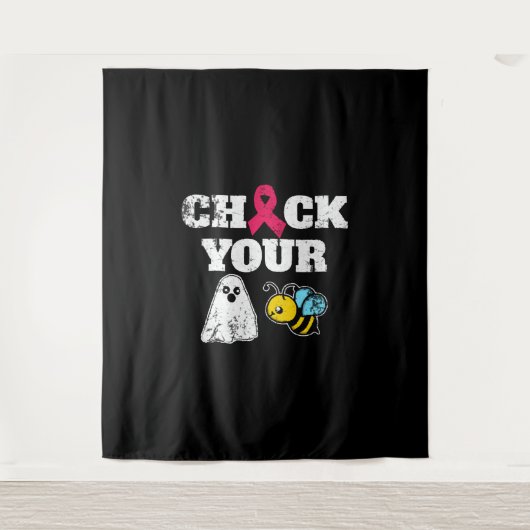 Tenture Halloween du cancer du sein (Devant)