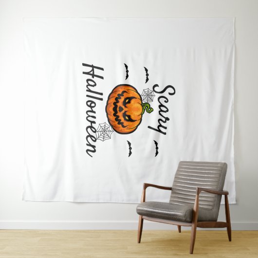 Tenture Halloween effrayant (En situation (horizontale))