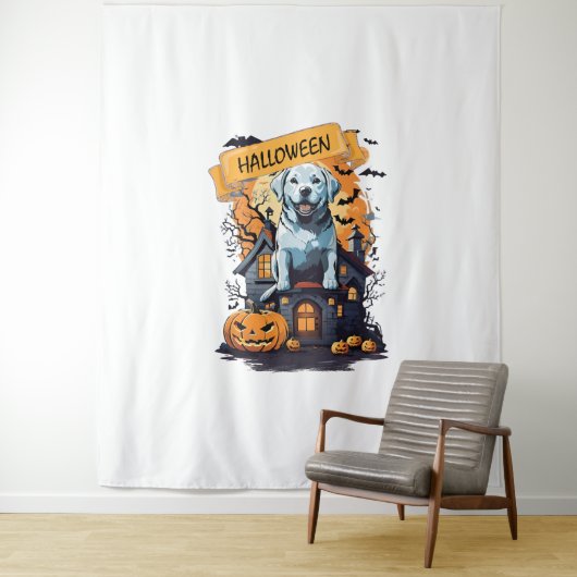 TENTURE HALLOWEEN ET CHIEN (En situation)