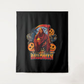 Tenture Halloween Evil skeleton, Pumpkin (Devant)