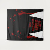 Tenture Halloween fond Vampire pies dents sang (Devant (Horizontal))