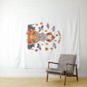 Tenture Halloween Gnome Cute Citrouille (En situation (horizontale))