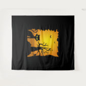 Tenture Halloween Halloween, Halloween Joyeux Chat (Devant (Horizontal))
